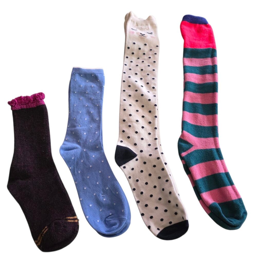 Crazy Socks Janie Jack Gap Old Navy Bundle Youth Girls Sz 3-5.5